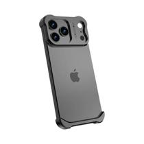 Capa Protetora De Titânio Para iPhone 17 Air pro Max 16 15 14 13 Com Proteção De Lente Irregular E