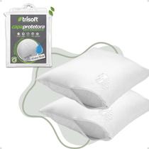 Capa Protetora de Travesseiro 50x70 Antialérgica Microfibra
