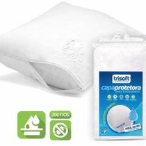 Capa protetora de travesseiro trisoft percal 200 fios