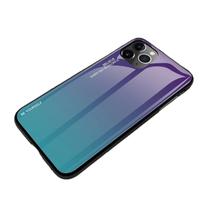 Capa protetora de vidro temperado gradiente para iPhone 11 roxa