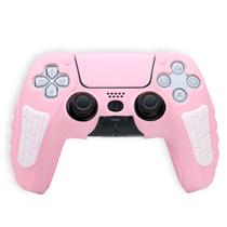 Capa protetora do controlador PS5 OLYGIVE Silicone Rosa