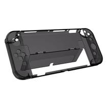 Capa Protetora Dock Flip Case Para Nintendo Switch Oled Acrílico Cristal Preta