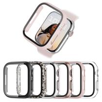 Capa protetora e protetor de tela, pacote com 6 unidades para Apple Watch de 45 mm