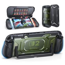Capa protetora FASTSNAIL Switch 2 com moldura de TPU encaixável verde Capa protetora FASTSNAIL Switch 2 com moldura de TPU encaixável verde