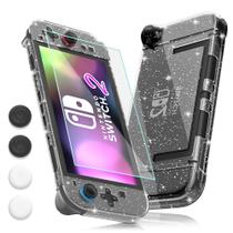 Capa protetora FUNDIARY Glitter Clear para Switch 2 com acesso.