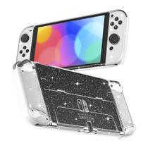 Capa protetora Glitter Clear para Nintendo Switch OLED RHOFALL