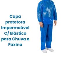 Capa protetora Impermeável C/ Elástico para Chuva e Faxina Limpeza