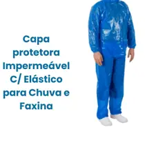 Capa protetora Impermeável C/ Elástico para Chuva e Faxina