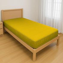 Capa Protetora Impermeável Hospitalar P/ Colchão Lençol Elástico Solteiro 88x188x20cm - Amarela
