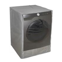 Capa Protetora Impermeavel Lava e Seca Samung 13 Kg WD7000T Eco Bubble Abertura Frontal Transparente Ziper Cinza