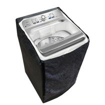 Capa Protetora Impermeavel Resistente Maquina De Lavar Panasonic 12kg 14kg 16kg Ziper Preta