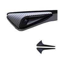 Capa Protetora Lateral Para Câmera Com Padrão De Fibra De Carbono Fosca Para Tesla Model 3/Y 2024 Capa Protetora Lateral Para Câmera Com Padrão De Fibra De Carbono Fosca Para Tesla Model 3/Y 2024