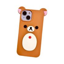 Capa Protetora Macia Antichoque Com Alça Transversal E Orelhas De Urso 3D Fofas Para iPhone 13 12 11