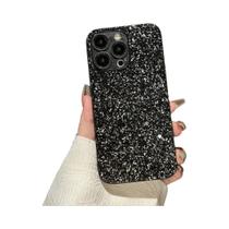 Capa Protetora Macia Com Glitter Preto E Cobertura Total À Prova De Choque Para iPhone pro Max plus