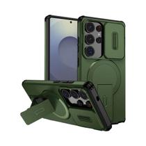 Capa Protetora Magnética Com Suporte E Proteção De Lente Para Câmera Samsung S25 FE S26 S24 Ultra