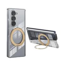 Capa Protetora Magnética Rotativa Transparente 360 Para Samsung Galaxy Z Fold 7 6 5 graus Suporte Para