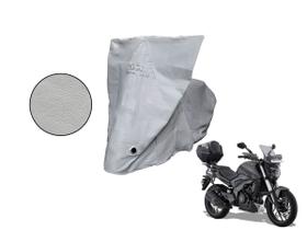 Capa Protetora Moto Bajaj Dominar 400 com Baú Cinza Capa Protetora Moto Bajaj Dominar 400 com Baú Cinza