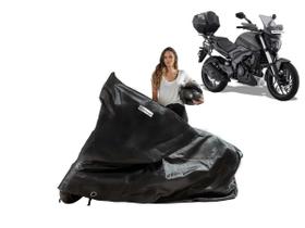 Capa Protetora Moto Bajaj Dominar 400 com Baú Capa Protetora Moto Bajaj Dominar 400 com Baú