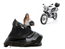 Capa Protetora Moto Honda Bros Falcon Tornado com Baú Capa Protetora Moto Honda Bros Falcon Tornado com Baú