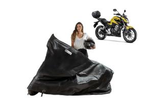 Capa Protetora Moto Honda CB 300F Twister com Baú Capa Protetora Moto Honda CB 300F Twister com Baú