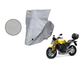 Capa Protetora Moto Honda CB600 Hornet Com Baú Cinza Capa Protetora Moto Honda CB600 Hornet Com Baú Cinza