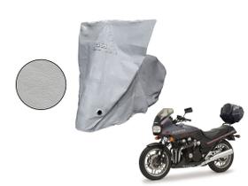 Capa Protetora Moto Honda CBX 750 Com Baú Cinza Capa Protetora Moto Honda CBX 750 Com Baú Cinza