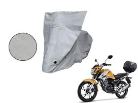 Capa Protetora Moto Honta Titan 125/ 150/ 160 Com Baú Cinza Capa Protetora Moto Honta Titan 125/ 150/ 160 Com Baú Cinza