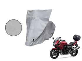 Capa Protetora Moto Suzuki Bandit Com Baú Cinza
