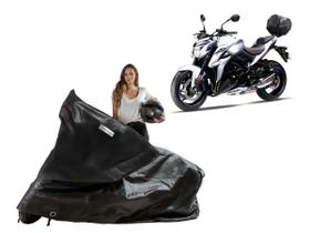 Capa Protetora Moto Suzuki GSX 750/ 1000 com Baú Capa Protetora Moto Suzuki GSX 750/ 1000 com Baú