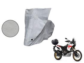 Capa Protetora Moto Yamaha Tenere 700 com baú/ Bauleto Cinza