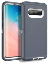 Capa protetora MXX Galaxy S10 Plus Heavy Duty Cinza/Branca