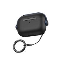 Capa Protetora Nerdcase Compatível com AirPods 4, Silicone Reforçado, Preta com detalhe Azul Capa Protetora Nerdcase Compatível com AirPods 4, Silicone Reforçado, Preta com detalhe Azul