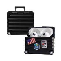 Capa Protetora Nerdcase Compatível com AirPods Pro 1 e 2, Formato Mala, Preto