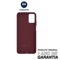 Capa Protetora Original Motorola Anti Impacto Moto E22 - Marsala