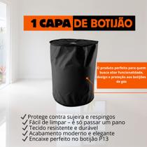Capa Protetora para Botijão Botijão, Bujão de Gás Impermeável Preta Capa Protetora para Botijão Botijão, Bujão de Gás Impermeável Preta