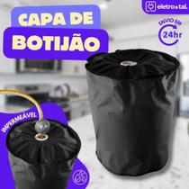 Capa Protetora para Botijão Bujão de Gás Impermeável Preta - BemPrat