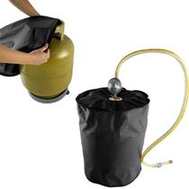 Capa Protetora para Botijão de Gás 13Kg em Napa Preta