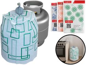 Capa Protetora Para Botijão Gás De Cozinha 13kg Reforçada Estampada Impermeável Maxximo