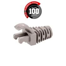Capa Protetora Para Cabo De Rede Rj45 - Cinza - Kit Com 100 Capa Protetora Para Cabo De Rede Rj45 - Cinza - Kit Com 100