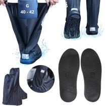 Capa Protetora Para Calçado Chuva Impermeável Motoqueiro G Capa Protetora Para Calçado Chuva Impermeável Motoqueiro G