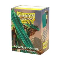 Capa Protetora para Cartas Dragon Shield Matte Dual 100 unidades Power & Copper