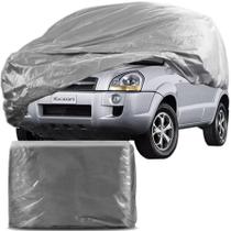 Capa Protetora para Cobrir Carro 100% Impermeável com Forro Central e Elástico Tamanho GG Cinza Hyundai Tucson - Zana Capas