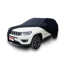 Capa protetora para cobrir carro suv jeep compass anti-poeira anti-riscos tecido cor preta capas lp Capa protetora para cobrir carro suv jeep compass anti-poeira anti-riscos tecido cor preta capas lp