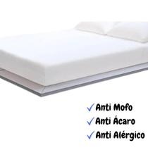Capa Protetora Para Colchão Casal Com Zíper Branco Anti Mofo