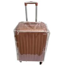 Capa Protetora Para Mala de Viagem Plástico Grosso Transparente Protege de Arranhões Impacto Risco