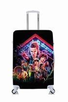 Capa Protetora Para Mala Viagem Personalizada Grande Elenco Stranger Things