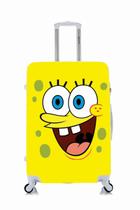 Capa Protetora Para Mala Viagem Personalizada Média Bob Esponja Animado