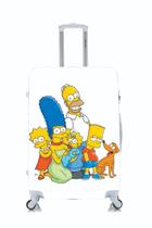 Capa Protetora Para Mala Viagem Personalizada Média Família Simpsons