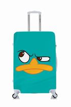 Capa Protetora Para Mala Viagem Personalizada Média Perry o Ornitorrinco