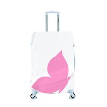 Capa Protetora Para Mala Viagem Personalizada Pequena Borboleta Rosa